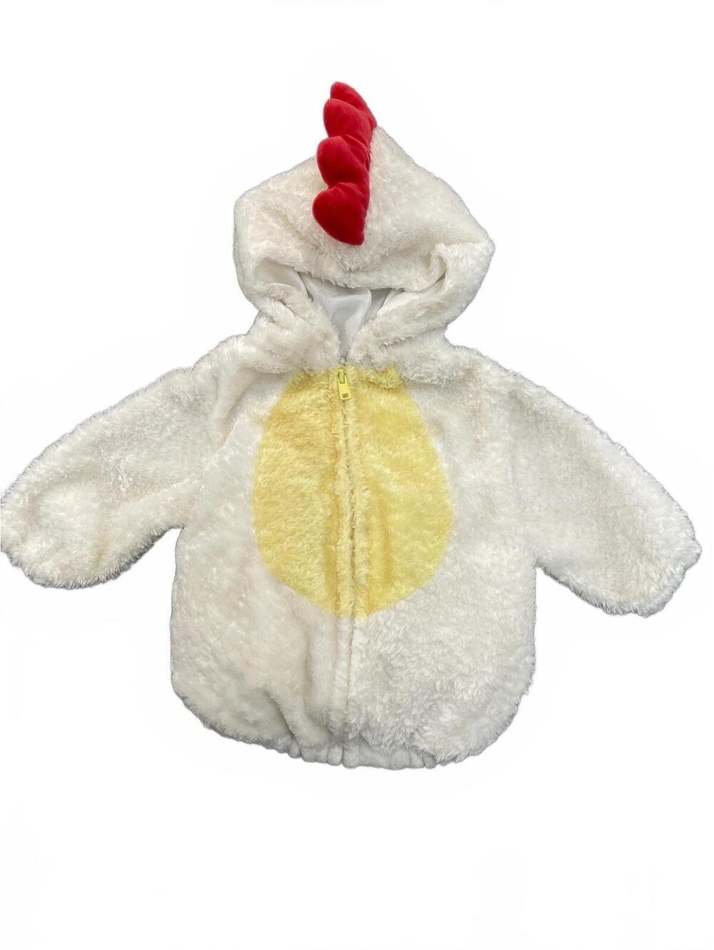 Miniwear Baby 6-9 Months Chicken Rooster Costume Hooded Fleece Jacket White